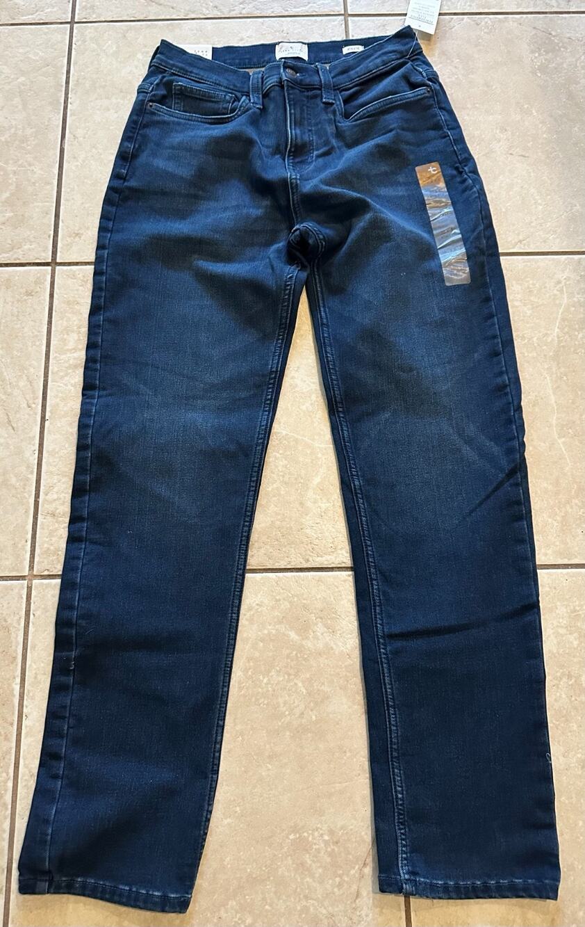 True Craft Mens Athletic Fit Jeans Blue Stretch Denim Size 30x32 New With Tags
